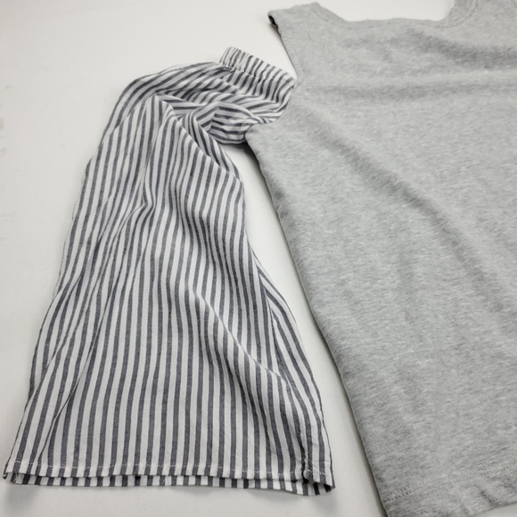 Vince Camuto Grey Sweater Cold Shoulder Top PM - Picture 5 of 11